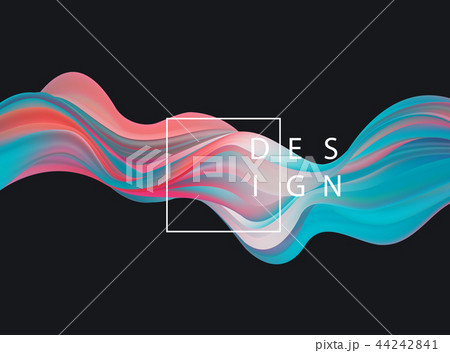 Abstract colorful vector background, color flow liquid wave for design brochure, website, flyer. 44242841