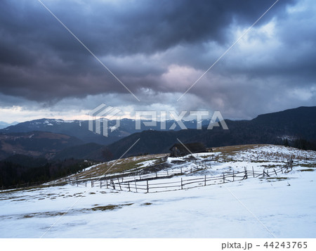 Spring landscape in mountain village Spring landscape in mountain village 44243765