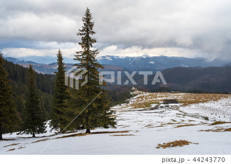 Spring landscape in the mountain village Spring landscape in the mountain village 44243770