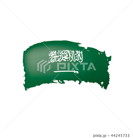 Saudi Arabia flag, vector illustration on a white background. 44245733