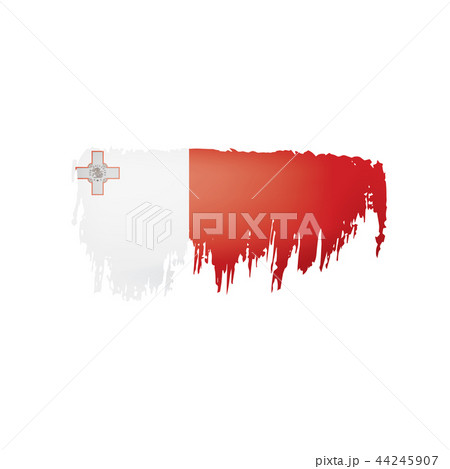 Malta flag, vector illustration on a white background. Malta flag, vector illustration on a white background. 44245907