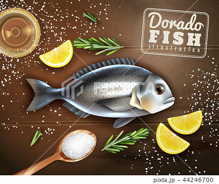 Fish Cooking Illustration Fish Cooking Illustration 44246700