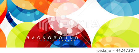 Abstract colorful geometric composition - multicolored circle background 44247207