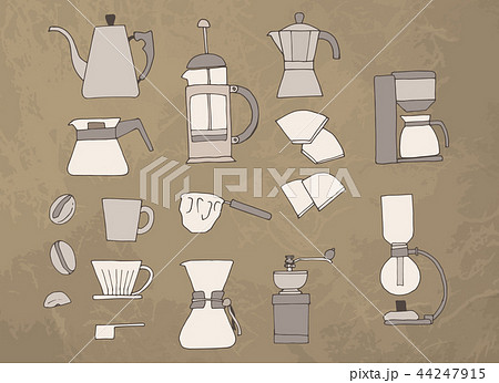 コーヒーの器具のイラスト 44247915