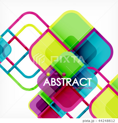 Square geometric abstract background, paper art design for cover design, book template, poster, cd 44248612