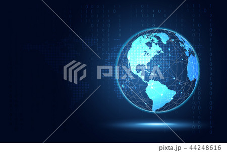 Futuristic earth abstract technology background 44248616