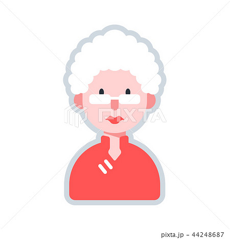 Avatar Chinese woman flat illustration 44248687
