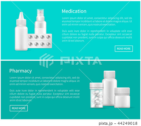 Medication and Pharmacy Set Vector Illustration 44249018