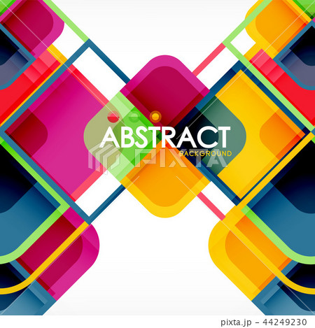 Abstract background, square shapes geometric composition 44249230