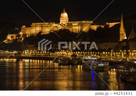 Buda Castle and Danube river at Night, Budapest Buda Castle and Danube river at Night, Budapest 44251431