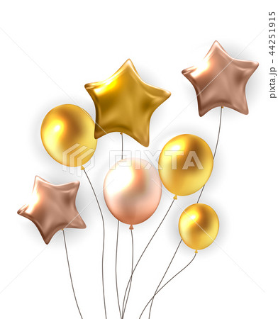 Color Glossy Happy Birthday Balloons Banner Background Vector Illustration Color Glossy Happy Birthday Balloons Banner Background Vector Illustration 44251915