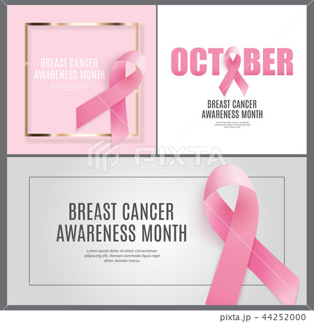 Breast Cancer Awareness Month Pink Ribbon Background Vector Illustration Breast Cancer Awareness Month Pink Ribbon Background Vector Illustration 44252000