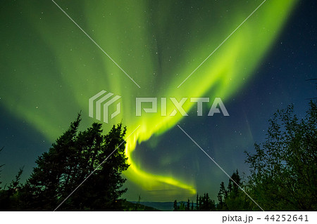 アラスカのオーロラ Aurora Alaska の写真素材