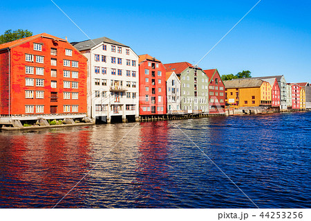 Colorful old houses, Trondheim 44253256