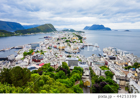 Alesund aerial panoramic view Alesund aerial panoramic view 44253399