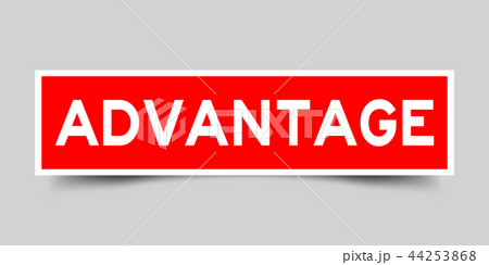 Label sticker red color in word advantage 44253868