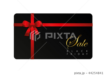 Black Friday sale gift card voucher with red bow Black Friday sale gift card voucher with red bow 44254841