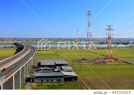 東関東自動車道 佐原pa付近 03の写真素材
