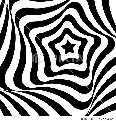 Geometric optical illusion black and white star on a white background. Vector illustration. Geometric optical illusion black and white star on a white background. Vector illustration. 44255042
