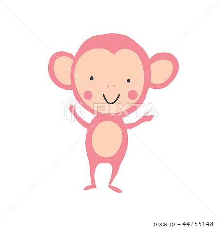illustration of cute monkey isolated on white 44255148