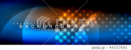 Vector blurred neon glowing circles with flowing and liquid light concept, energy magic fantastic 44257691