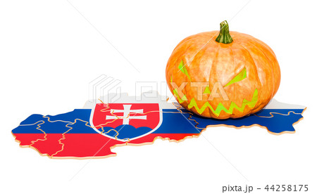 Halloween in Slovakia concept, 3D rendering 44258175