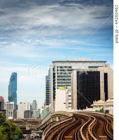 Bangkok city and transportation skytrain railway 44260461