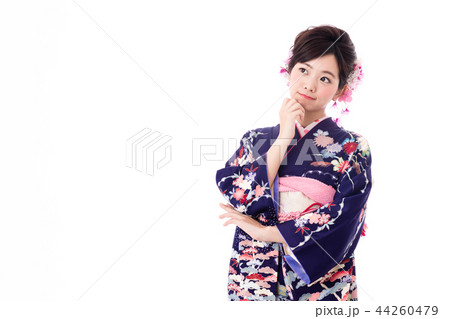 振袖を着た女性の写真素材