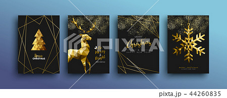 Christmas luxury gold greeting card collection Christmas luxury gold greeting card collection 44260835