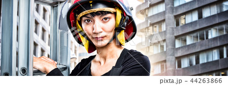 Composite image of female architect holding ladder against white background Composite image of female architect holding ladder against white background 44263866