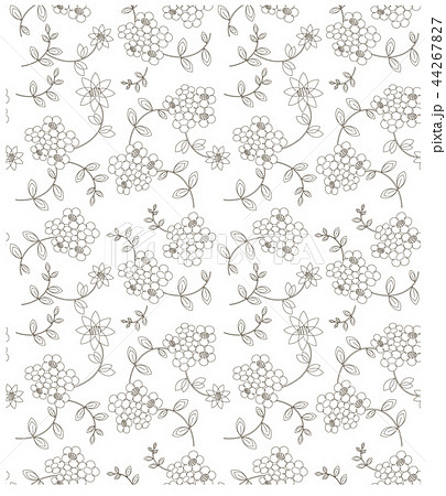 シンプルな刺繍ステッチの花柄 背景 プリント生地や壁紙 ラッピングペーパーに のイラスト素材