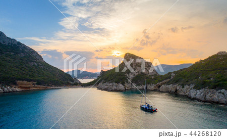 Porto Timoni is an amazing beautiful double beach in Corfu, Greece 44268120