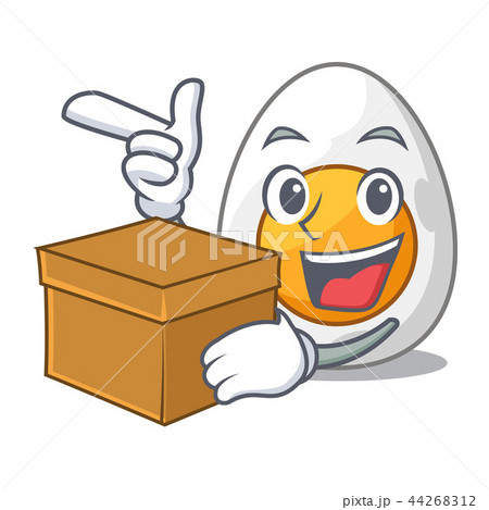 With box character hard boiled egg ready to eat 44268312