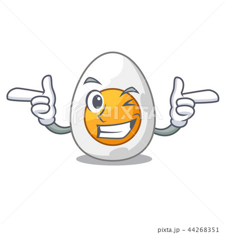 Wink character hard boiled egg ready to eat 44268351