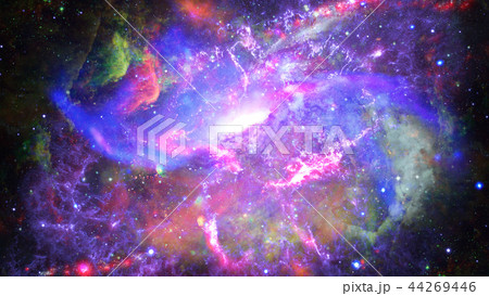 Nebula and galaxy in space. Elements of this image furnished by NASA. 44269446