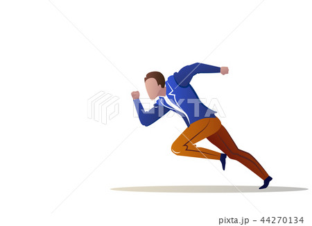 Businessman Running Forward Business Energetic のイラスト素材