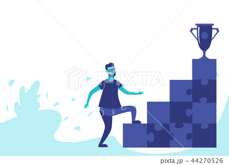 businessman climbing career ladder top trophy cup winner champion first place concept business man businessman climbing career ladder top trophy cup winner champion first place concept business man 44270526