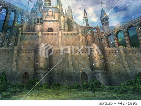 Castle Background Fantasy Stock Illustration