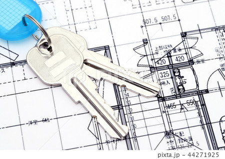 鍵　設計図　家 44271925