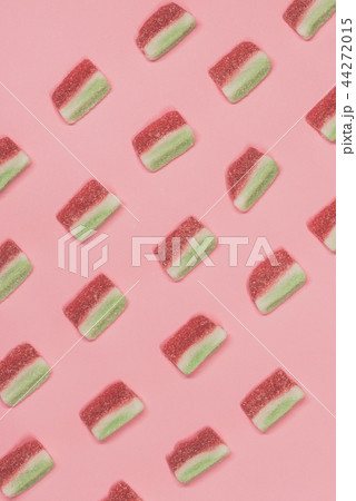 View from above on the watermelon slices candies View from above on the watermelon slices candies 44272015