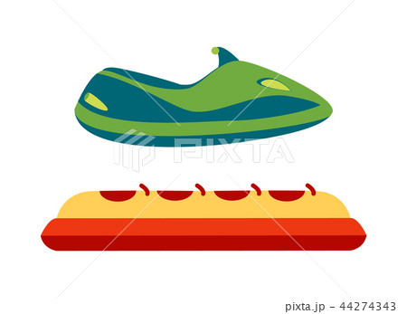 Jet Ski and Banana Boat Concepts, Vector Icons 44274343