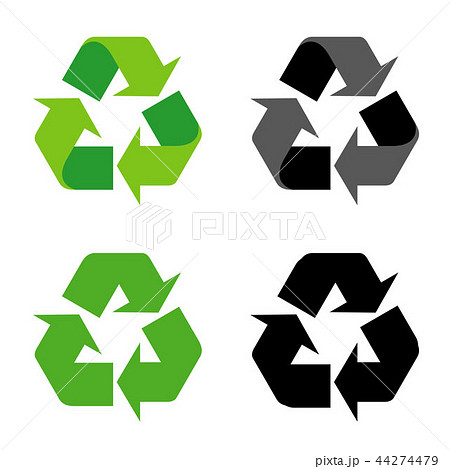 Recycle Sign Icon Symbol Isolated On White Backgroのイラスト素材