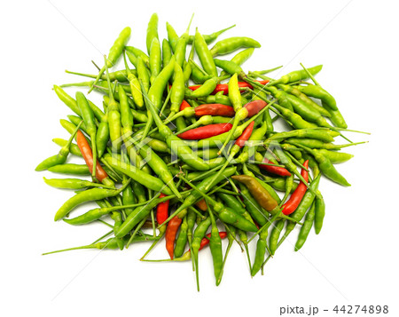 Stack of hot chili pepper or small chili padi. 44274898