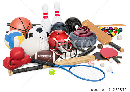 Sports game equipment. 3D rendering Sports game equipment. 3D rendering 44275355