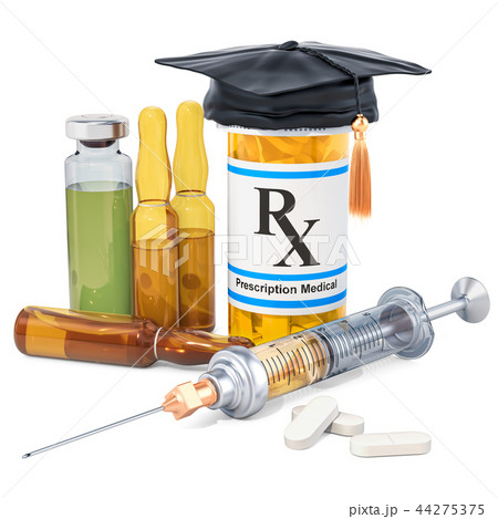 Vaccine and medicine education concept 44275375