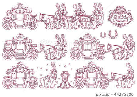 vector line Cinderella carriage 44275500