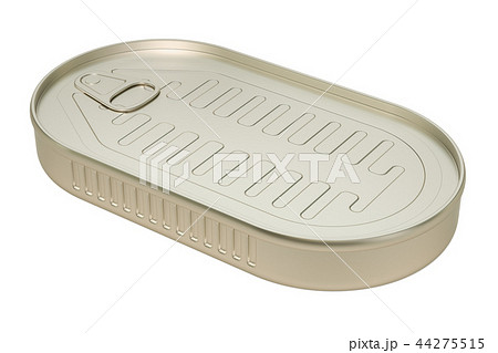 metallic tin can close-up, 3D rendering 44275515