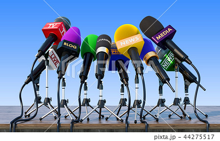 Microphones, press conference or interview Microphones, press conference or interview 44275517