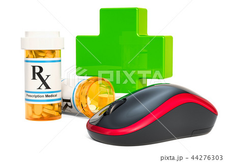 Online drugstore concept, computer mouse 44276303