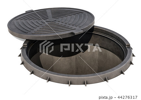 Opened Manhole, 3D rendering 44276317